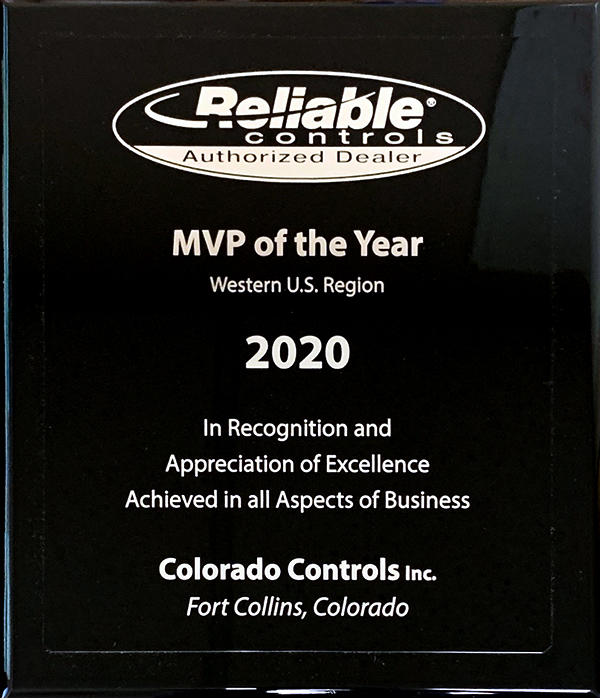 MVP of the Year award from Reliable controls